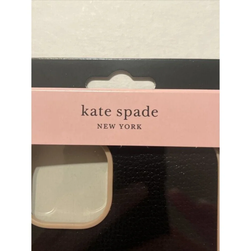 Kate Spade Apple iPhone 14 Plus Black Protective Wrap Case NEW